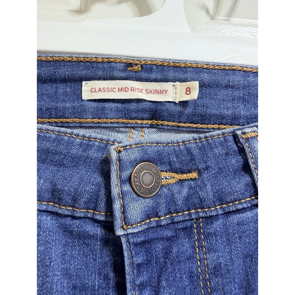 LEVIS Jeans Sz 8 W29 L30 Classic Mid Rise Skinny - Picture 6 of 11